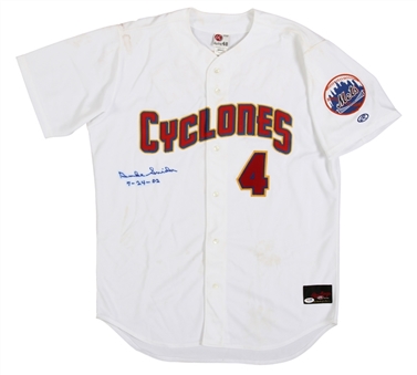 Duke Snider First Pitch Worn and  Signed Brooklyn Cyclones Jersey